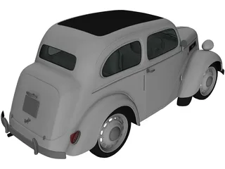 Ford Anglia E494A 2-door Saloon (1949) 3D Model