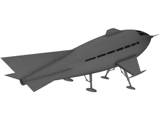 Pulp Starship 3D Model