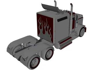 Peterbilt Semi Truck 3D Model