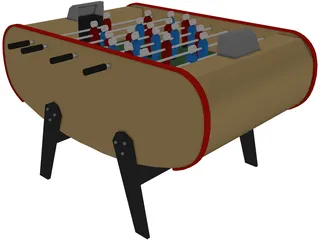 Foosball Table 3D Model