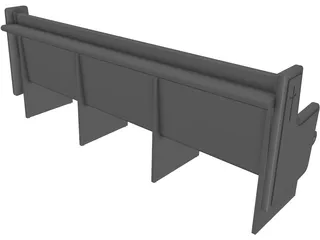 Church Bench 3D Model