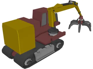 Car Wrecker Crane 3D Model