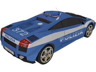 Lamborghini Gallardo Italian Police 3D Model