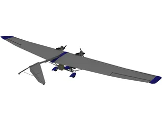 Glider Airplane 3D Model