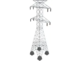 High Tension Tower 3D Model