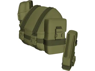 Back Packs and Equipment 3D Model