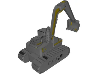 Toy Excavator 3D Model