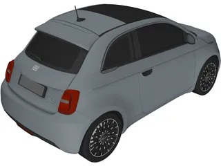 Fiat 500 Elettrica Hatchback (2021) 3D Model