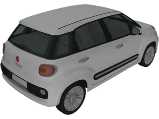 Fiat 500L (2013) 3D Model