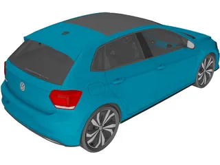 Volkswagen Polo R-line DSG (2018) 3D Model