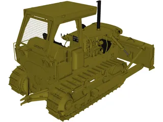Caterpillar D7G Crawler Dozer (1989) 3D Model