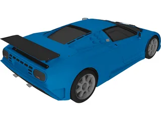 Bugatti EB110 (1991) 3D Model
