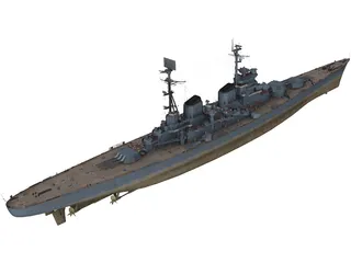 Stalingrad Battlecruiser 3D Model