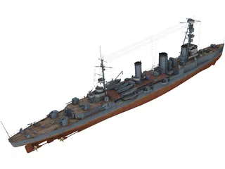 Krasny Krym Soviet Cruiser 3D Model