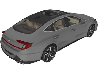 Hyundai Sonata Turbo (2020) 3D Model