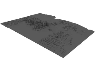 Lexington City, KY, USA 3D Model