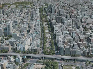 Nagoya City, Japan (2020) 3D Model