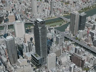 Osaka City, Japan (2020) 3D Model