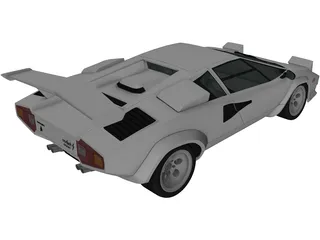 Lamborghini Countach 5000 QV (1985) 3D Model