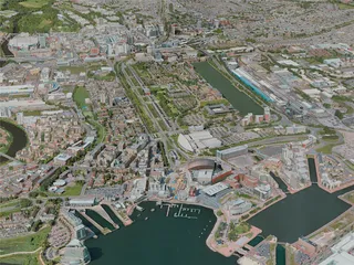 Cardiff City, UK (2020) 3D Model