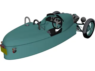 Morgan 3 Wheeler 3D Model