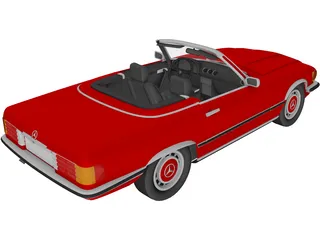 Mercedes-Benz SL450 (1974) 3D Model