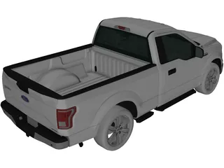 Ford F-150 Regular Cab XL (2014) 3D Model