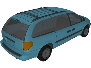 Chrysler Town & Country LX (2002) 3D Model