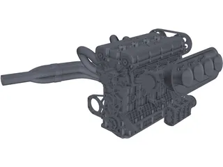 Engine 2L 4-cylinder CAD Model - 3DCADBrowser