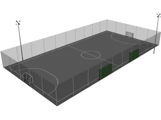 5X5 Football Field 3D Model