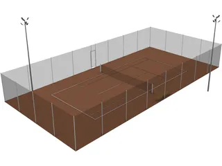 Tennis Court 3D Model