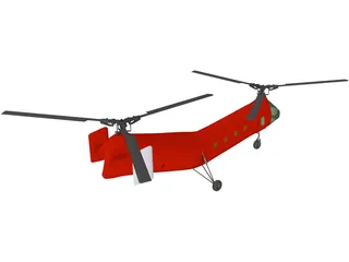 Piasecki H-21 / CH-21B Workhorse 3D Model