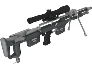 DSR-1 Accuracy International Sniper Rifle (AISR) 3D Model