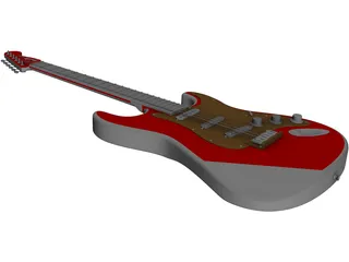 Fender Stratocaster Guitar 3D Model