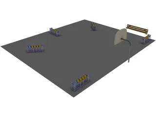 Basketball Court (3 Point Shootout) 3D Model