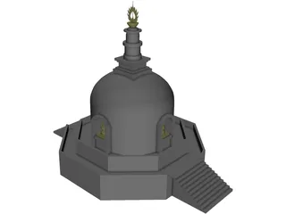 Buddhist Stupa 3D Model