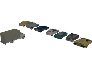 Cars Pack 3D Model