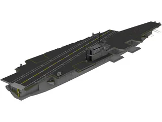 USS John F Kennedy CV 67 3D Model