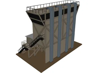 Grain Hopper 4x 3D Model