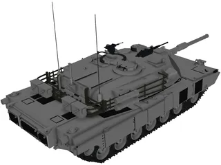 M1A2 Abrams Battle Tank  3D Model