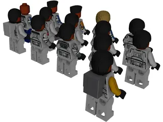 Lego Clone Troopers Mini Figures (2020) 3D Model