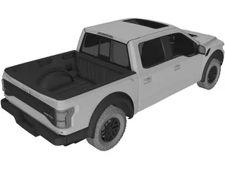 Ford F-150 Raptor Crew Cab (2017) 3D Model