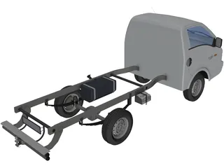 Hyundai H100 Porter Chassis 3D Model