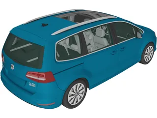 Volkswagen Sharan (2016) 3D Model