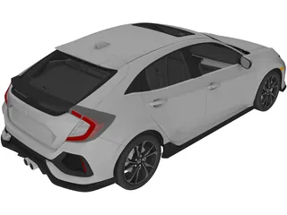 Honda Civic Hatchback (2017) 3D Model