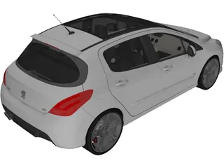 Peugeot 308 GTI (2008) 3D Model