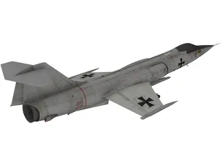 Lockheed F-104G Starfighter 3D Model