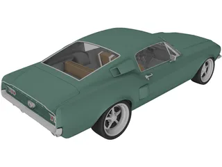 Ford Mustang GT (1967) 3D Model