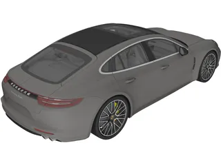 Porsche Panamera Turbo (2018) 3D Model