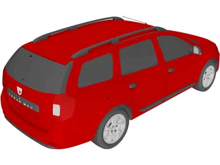 Dacia Logan MCV Wagon (2015) 3D Model